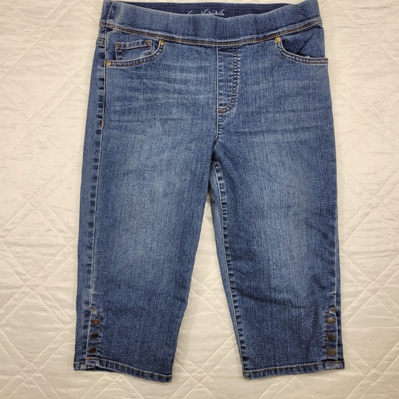 Gloria‎ Vanderbelt All Around Slimming Effect Avery Capri Blue Jeans size 6 - Picture 1 of 5